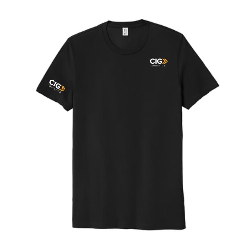 Black CIG Logistics unisex organic cotton tee
